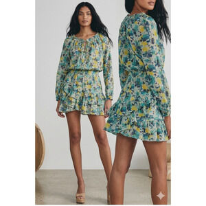 Love Shack Fancy Rayna Cotton layered distressed raw ruffle Dress vacation Sz-XL